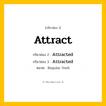 กริยา 3 ช่อง ของ Attract: Attract (ช่อง 1), Attracted (ช่อง 2), Attracted (ช่อง 3) - Regular Verb