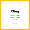 กริยา 3 ช่อง ของ Cling: Cling (ช่อง 1), Clung (ช่อง 2), Clung (ช่อง 3) - Irregular Verb