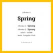 กริยา 3 ช่อง ของ Spring: Spring (ช่อง 1), Sprung (ช่อง 2), Sprung (ช่อง 3) - Irregular Verb