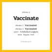 กริยา 3 ช่อง: Vaccinate ช่อง 2 Vaccinate ช่อง 3 คืออะไร, กริยาช่อง 1 Vaccinate กริยาช่อง 2 Vaccinated กริยาช่อง 3 Vaccinated แปลว่า รับวัคซีนเพื่อสร้างภมูิคุ้มกัน หมวด Regular Verb หมวด Regular Verb